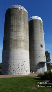 Two silos are a unique and distinctive feature of Roselle Park's fun playground.